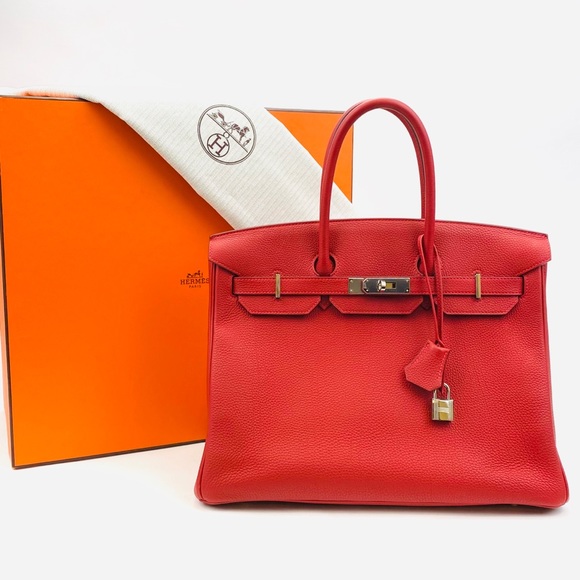 SOLD!!! 2017 Hermès Sac Berkin 35 Veau Togo - Picture 1 of 9